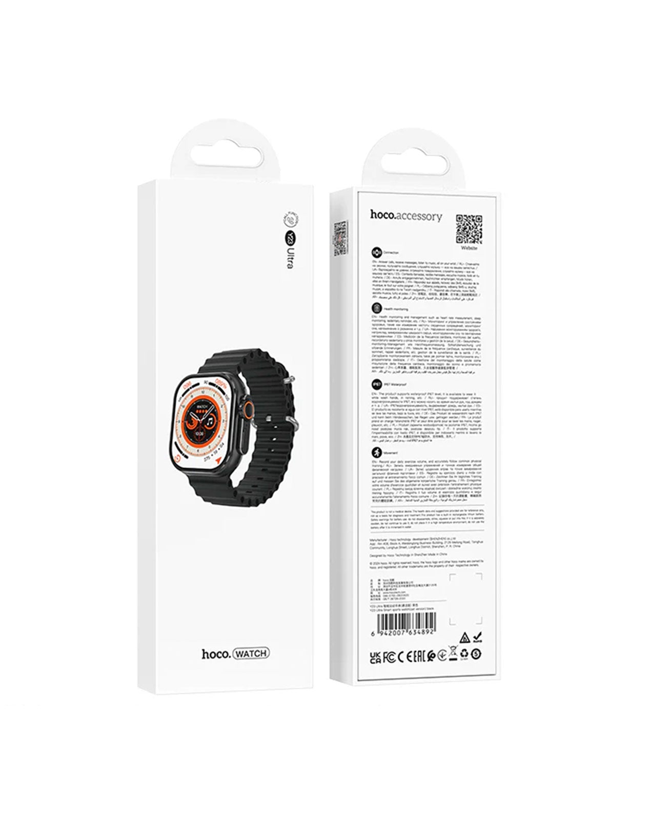 Hoco DYD01 4G Sim Card Smart Sport Watch Black