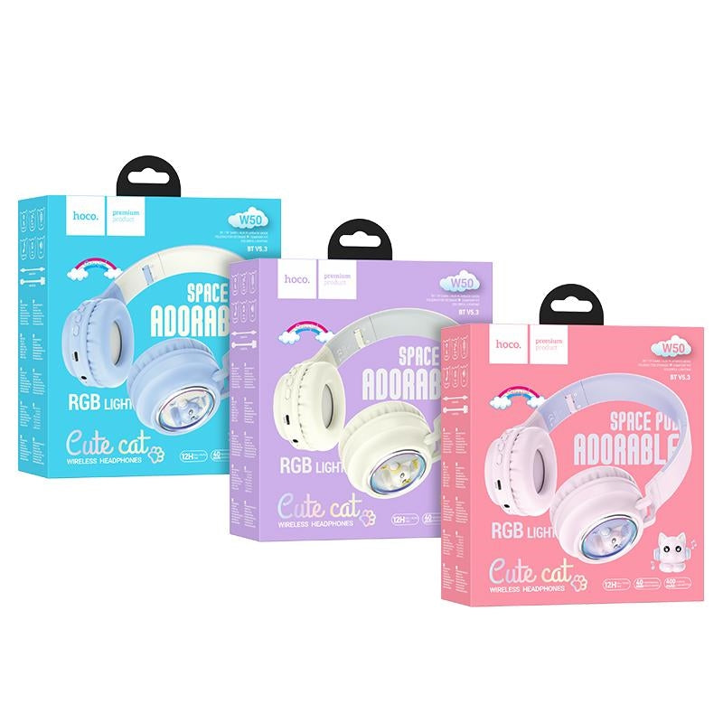 Hoco W50 RGB Light Kids BT Headphones