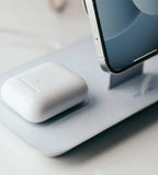 Mophie MFI 3in1 Wireless Magsafe Charger Stand White