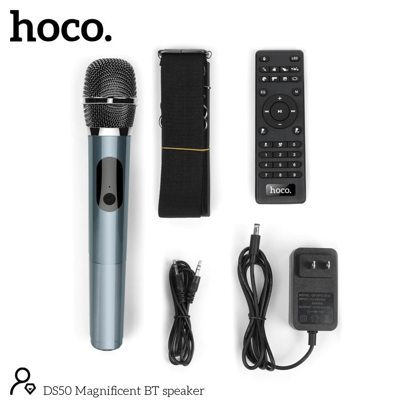 Hoco DS50 Magnificent Dual 6.5" LED BT Heavy Bass Speaker