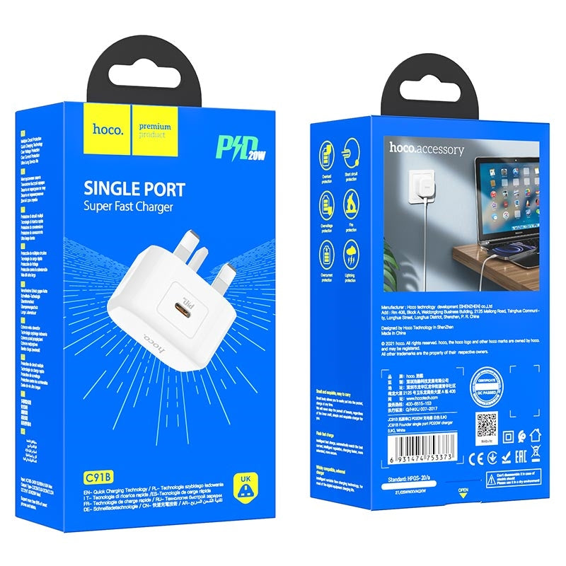 Hoco Type-C 20W Fast Charging Plug